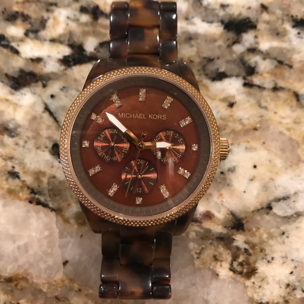 Michael Kors tortoise watch